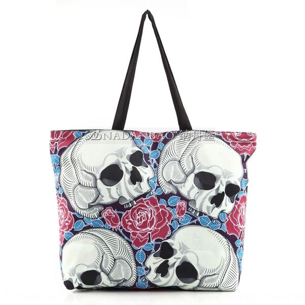 

japanese style skull women's hand hand shopping bag digital printing shopping bag