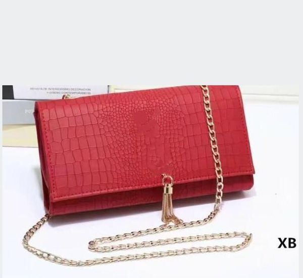 

2020 19ss fashion explosion models crocodile embossed tassel chain bag multicolor optional shoulder messenger bag delivery