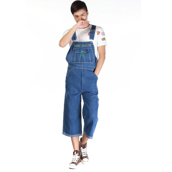 

men's jeans denim overalls jumpsuit large size strap straight pants blue more sizes 48 50 shorts
