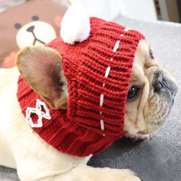 

pet winter warm headgear bago fa dou ke ji funny wool hat small and medium-sized dog cute transformation dress