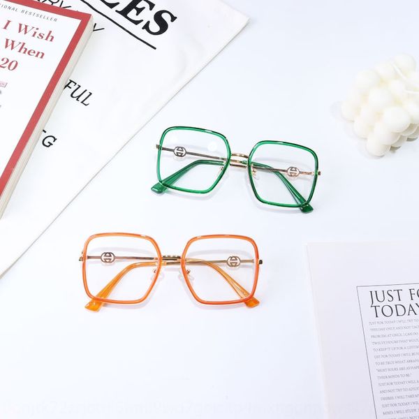 

9337 personalized square half-frame children's anti-blue all-match glasses concave shape baby's lens glasses frame