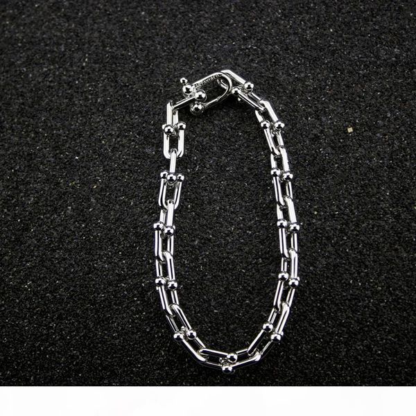 

punk gold bracelet for women u chain titanium steel hardwear series woman party bracelets on sale, Golden;silver