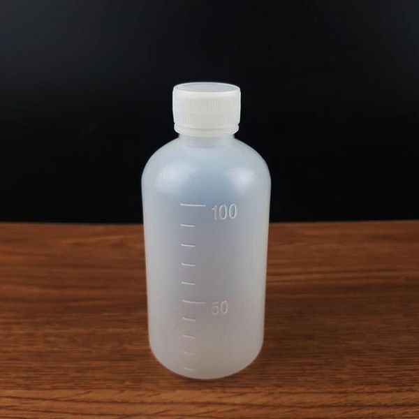 Bottiglia di plastica PE olio essenziale liquido con bilancia a vite per cure personali da 100 ml 200ml