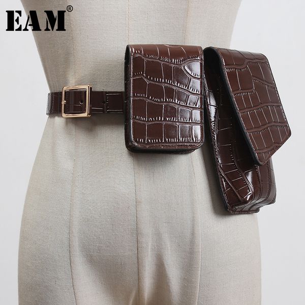 

eam] pu leather camel mini-bag split joint long wide belt personality women new fashion tide all-match spring 2020 1y010, Black;brown