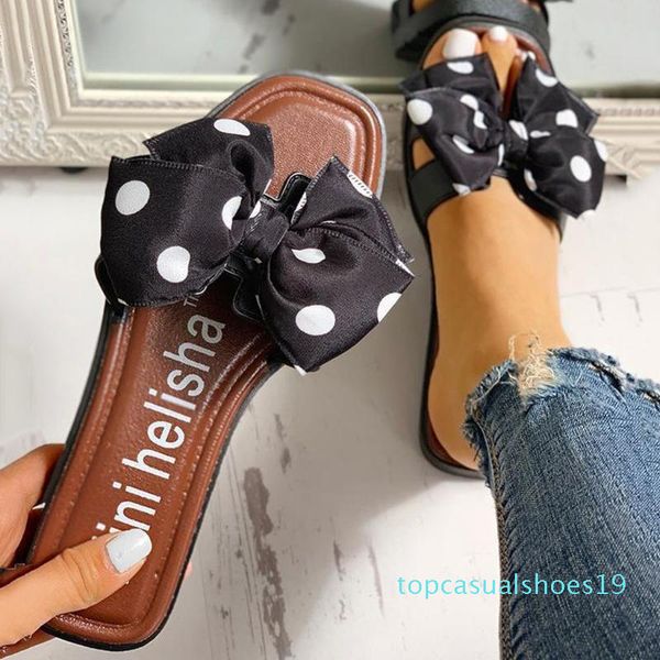 

flat bow slippers beach shoes bohemian women summer casual comfortable slippers clip toe flip flops platform indoor shoes#0702 t19, Black