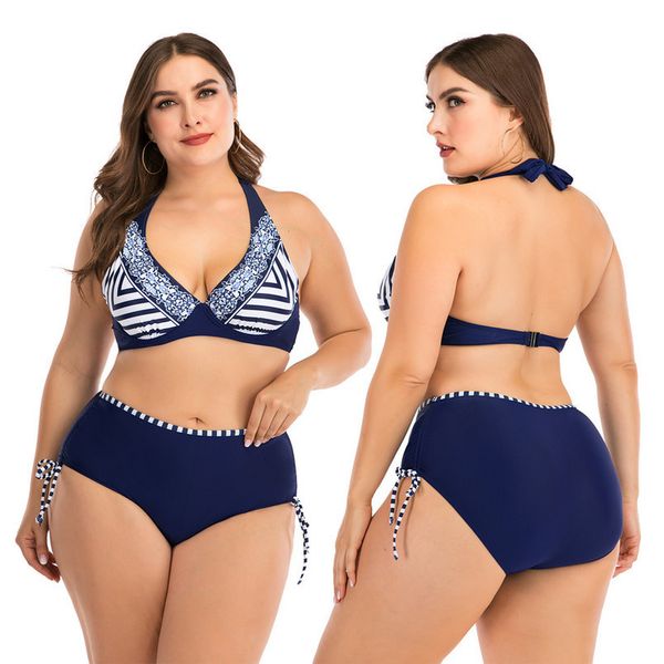 

bikini fat girl swimming suit for women polyester swimwear push up drop shipping good quality, White;black
