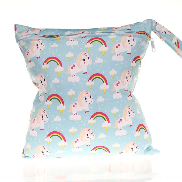 

60 cartoon printed pattern diapers zipper diapers baby single zipper diaper bag storage bag suitable for overseas