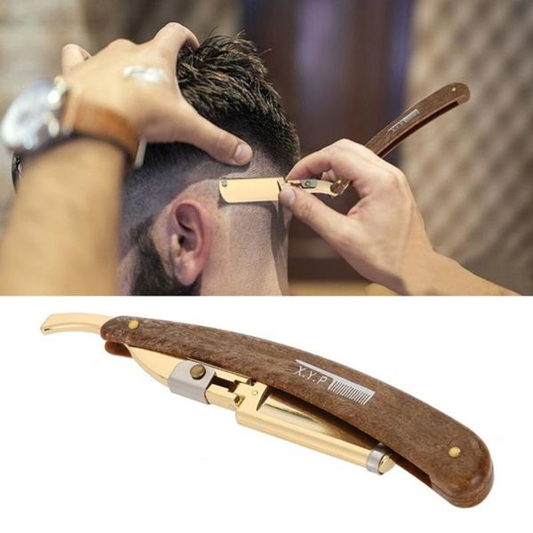 

manual shaver folding straight razor stainless steel beard shaver hair