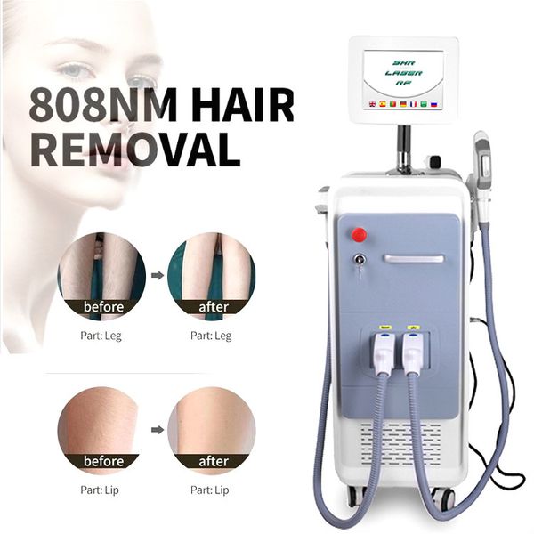 

laser hair removal equipment 808nm wavelength technology whole body unwanted hair painless permanent removal machine salon use, Black