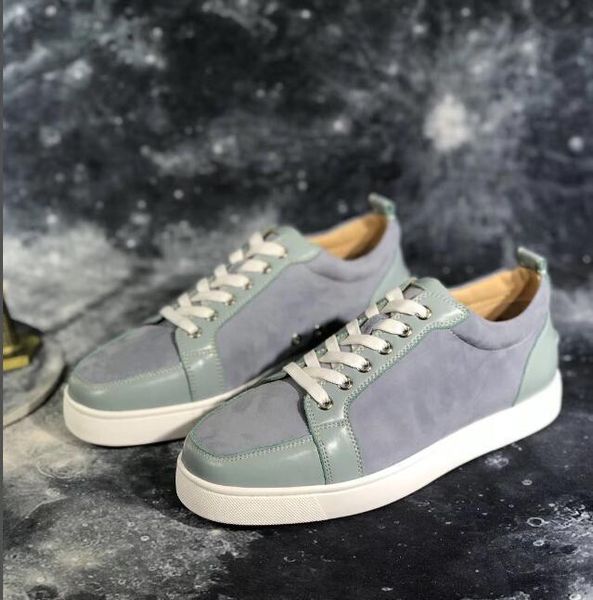 

xshfbcl sale-spring/summer red sole junior shoes rantulow sneakers flat women men red bottom skateboarding designer walking shoes footwear, Black