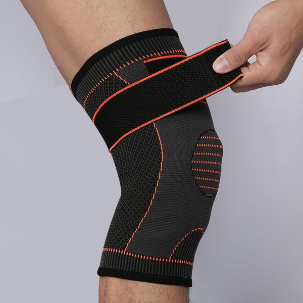 

basketball compression knee pad outdoor protective badminton warm badminton running knitted elastic thermal sports protective gear, Black;gray