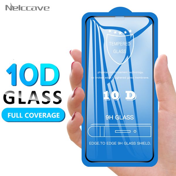 

10d все покрытый закаленное стекло для iphone 11 pro xs max xr x 8 плюс 7 протектора 6 экрана столба фарфора