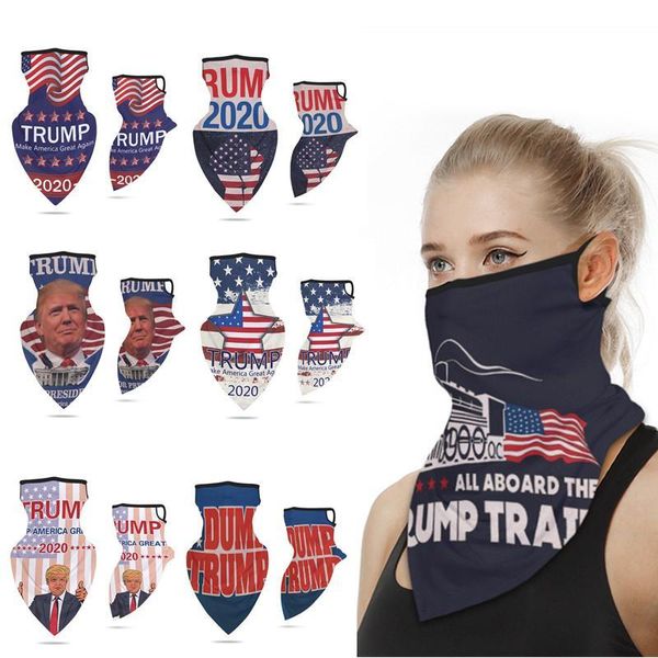 

16 Designs 2020 Make America Again for President USA Donald Trump Election Outdoor Headbands Triangle Scarves Sports Cycling Wear FY6070