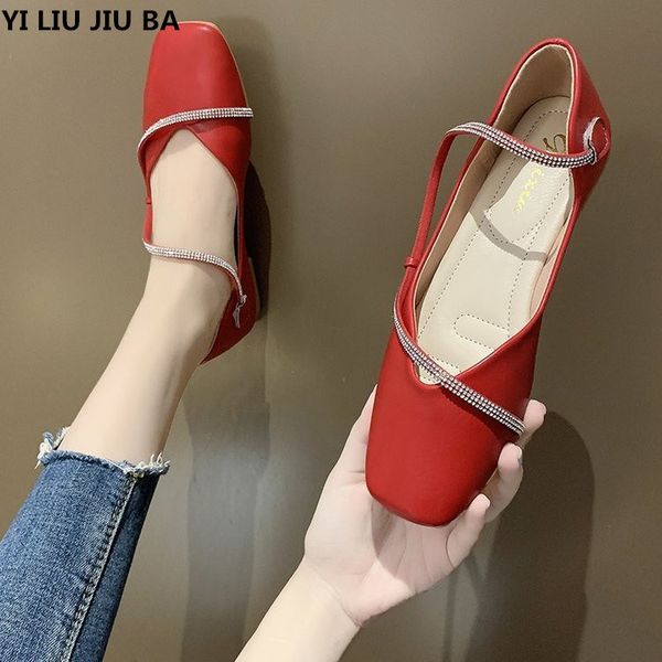 

summer flats women shoes square toe casual shoes woman slip on fashion shallow party wedding woman mujer de zapatos, Black