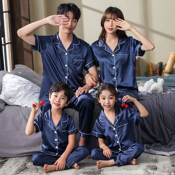 

pgibf children's pajamas strawberryclothes strawberry short-sleeved trousers a family of four online celebrities strawberry parent-chil, Blue;red
