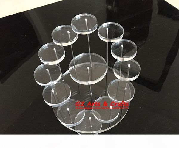 

акриловая малый кольцо серьги дисплея ювелирных изделий подставка держатель лак для ногтей духи косметика организатор дисплей стенд micro-ca, Black;white