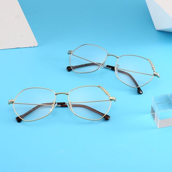 

new metal plain irregular frame decorative rack glasses fashion men's and women's optical glasses 28006, Silver
