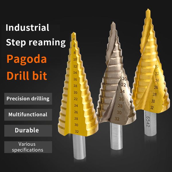 

sharp pagoda drill cone reamer metal hole opener step drill multi-function durable hand tools