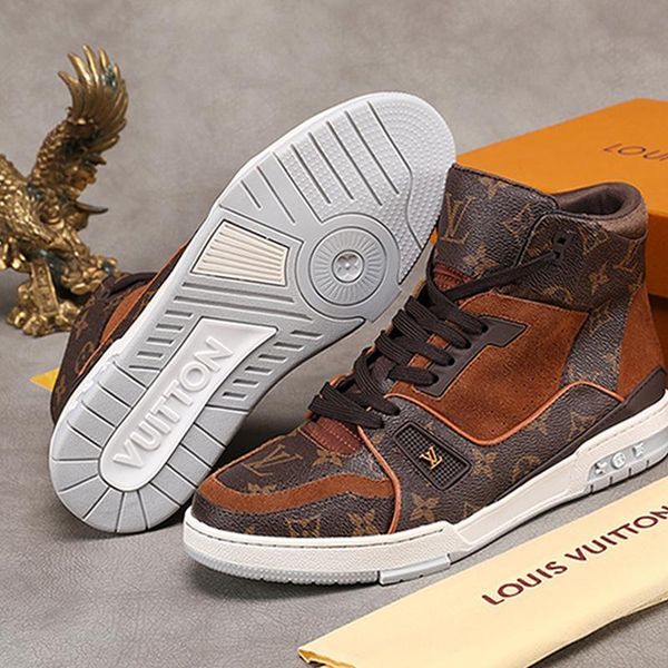 

2020 luxury designer mens casual sport shoes, personality wild high mens casual shoes breathable sport shoes eur 38-46 0138, Black