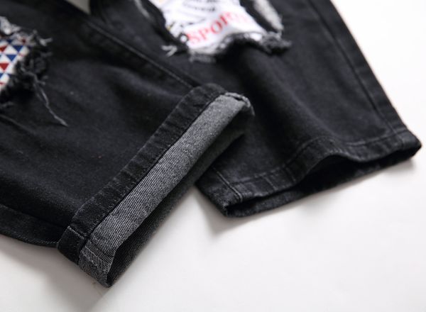 

мужская мода внешней торговли светло-голубой черные джинсы брюки мотоцикл байкер мужчин мытье, чтобы сделать старый кратные мужчин брюки вск, Blue