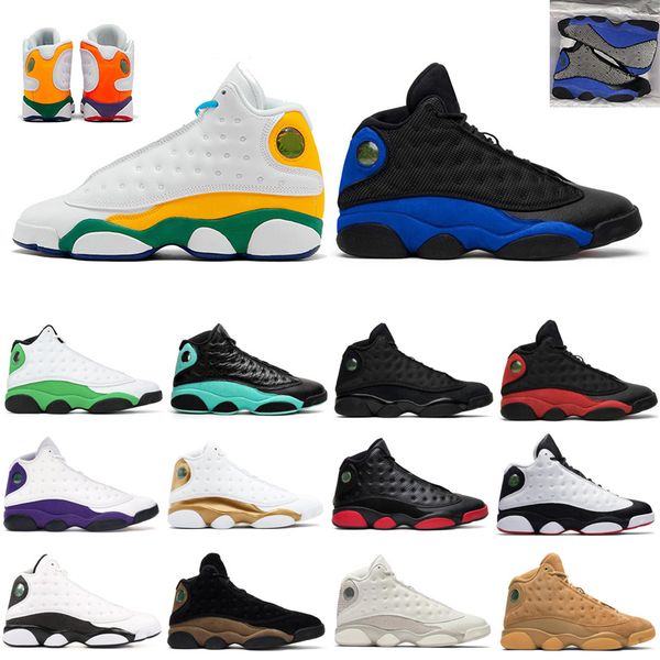 

mens 13 13s basketball shoes hyper royal flint white soar green pink island green luky green men sports sneakers athletic 5 513