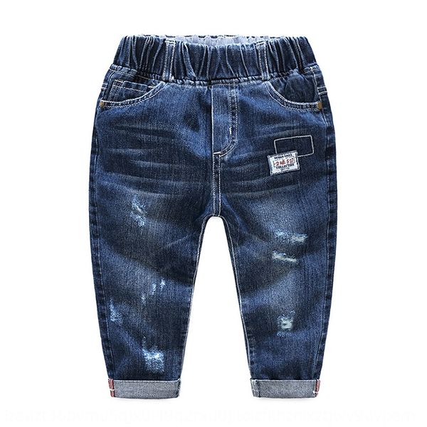 

bdwzz 2020 new clothing pants autumn small and jeans wear children's medium-sized children's autumn clothing korean slim versatile, Blue