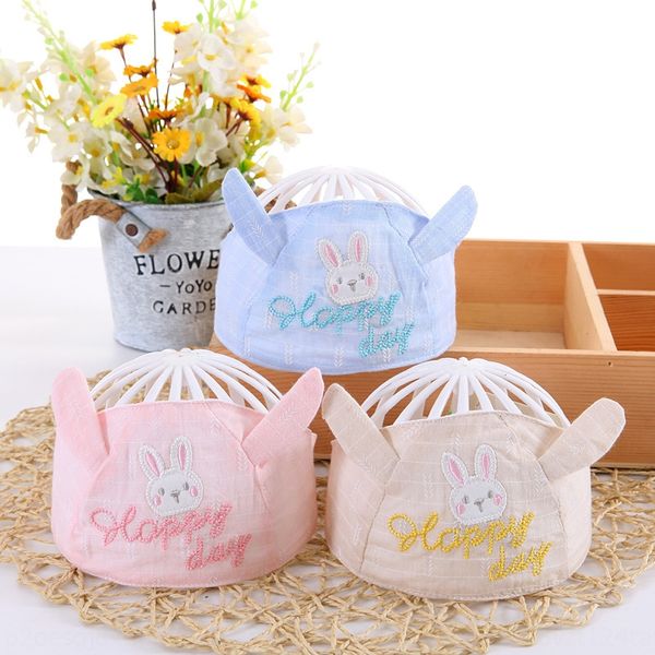 

pure cotton newborn halogen door air door hat cartoon cap baby cap love cat newborn baby empty hat, Blue;gray