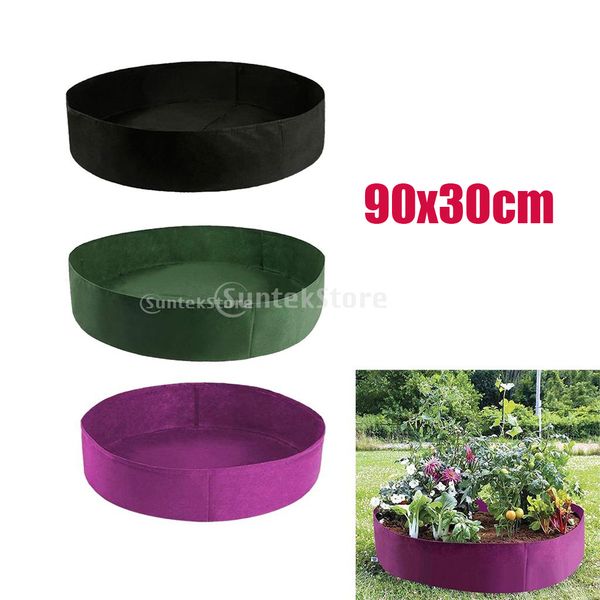 

3pcs 90x30cm felt fabric raised garden bed planting grow bags for vegetables