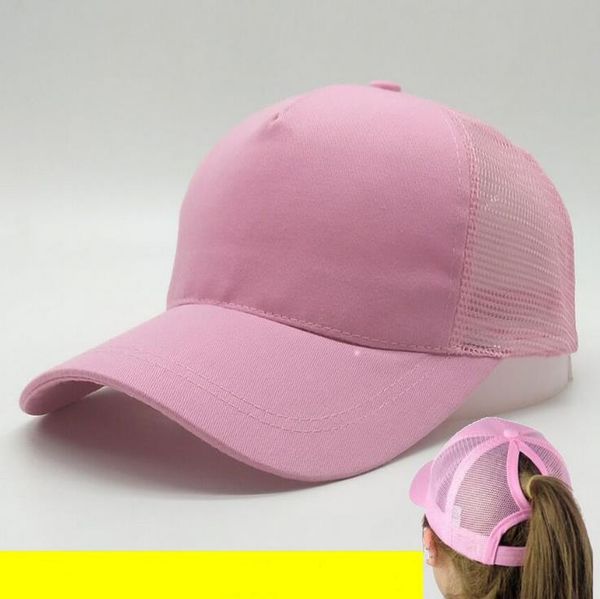 

2020outdoor sun hat has an extra hole for the pony tail woman baseball caps women ponytail hip hop hat breathable summer mesh cap ball caps