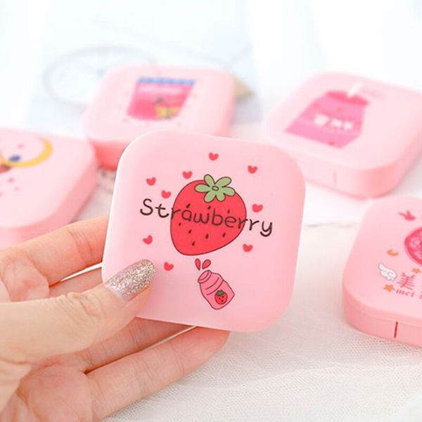 

cute girl case case storage heart invisible cartoon girl myopia invisible glasses glasses storage box pupil box, Blue