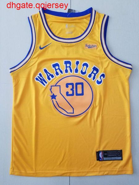 

2020-20 men'ss stephen curryy #30retro yellow jersey, Gray