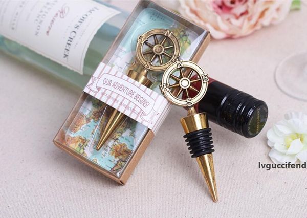 

new golden compass wine ser wedding favors and gifts wine bottle opener bar tools souvenirs for party gift