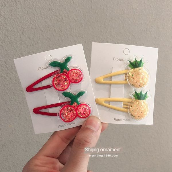 

корейская резиновые контактного pinjewelry плодовые плывуна контактной резинки девочка аксессуары красочный пвх бокового зажим для волос вер, Slivery;white