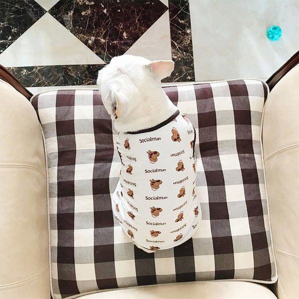 

dog clothes popular brand vest spring and summer new style dou bago fat dog popular brand printed vest pet clothing