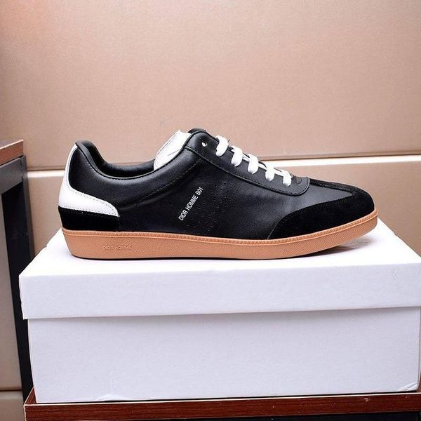 

fashion classic men 's shoes calfskin sneaker b01 logo low lightweight luxury vintage lace -up comfortable men shoes zapatillas ho