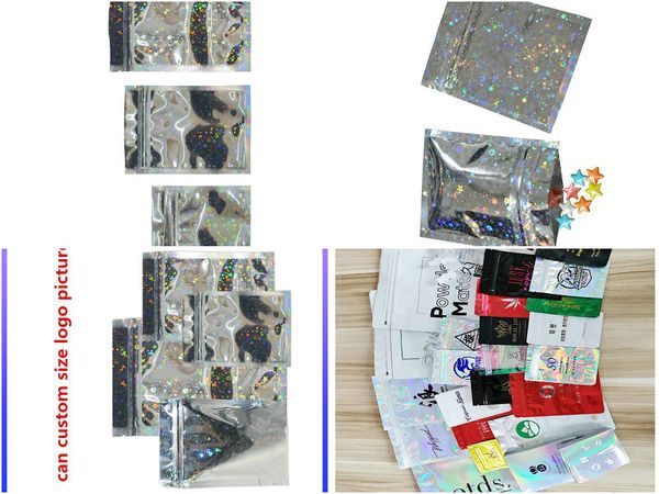 

side one bagsstorage clear aluminum zip mini lock lock seal holographic us stand bags up foil laser zip bag urlda otsweet, Pink;blue