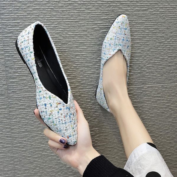 

shoes woman comfortable and elegant casual female sneakers pointed toe shallow mouth mixed colors 2020 fashion women's casual, Black