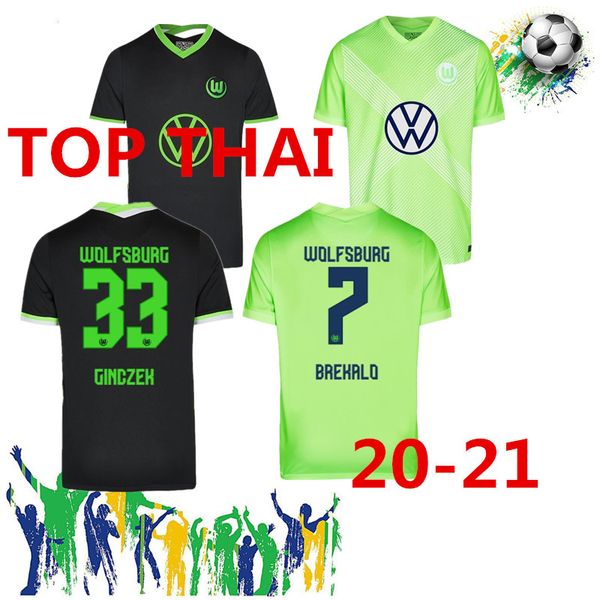 

вольфсбург трикотажных изделий футбол weghorst 2020 2021 steffen brekalo футбол рубашки arnold xaver джерси равномерной brekalo, Black;yellow