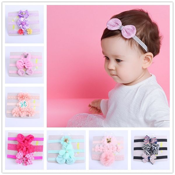 

2019 headwear new baby hair band headdress children's hair band new, Slivery;white