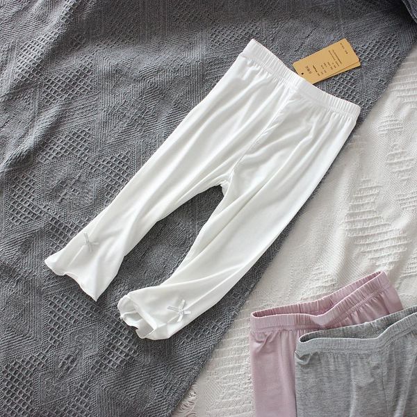 

2020 новая одежда корейский стиль и поножи детский детская девочек хлопка трикотажные лосины мило лук тонкие брюки, Blue