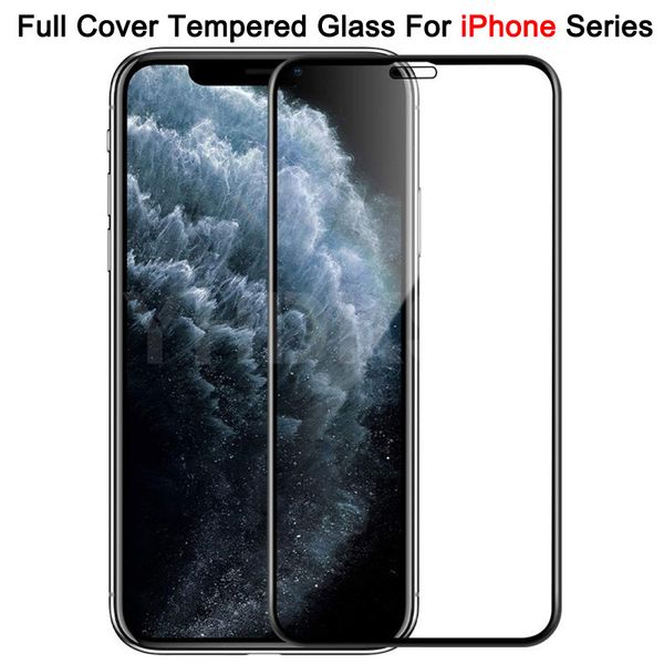 

999d full cover glass on the for iphone 11 pro xs max xr x tempered screen protector iphone 7 6 6s 8 plus se 2020 glass film