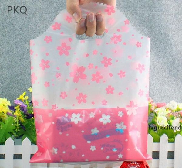 

45pcs small gift bags with handles boutique carrier shopping bags large plastic jewelry pouches shopping clothing package bag