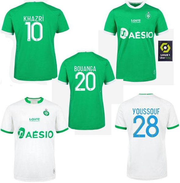 

2020 2021 maillot de foot as saints-Ã©tienne soccer jersey man kit youssouf 20 21 st etienne khazri boudebouz aholou asse football shirt, Black;yellow