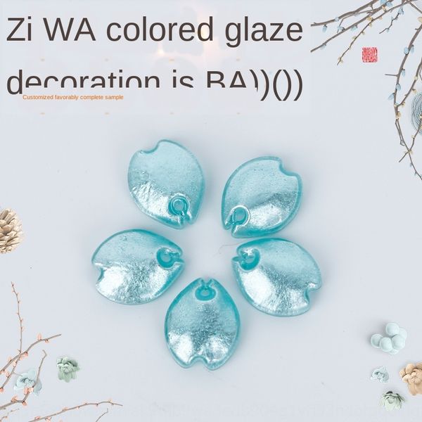 

silver foil petal diy accessories colored glaze small petal colored glaze handmade diy accessories