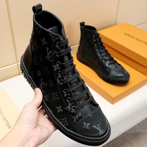 

2020qj new men's casual fashion shoes, men's travel outdoor sports shoes, high-lace-up shoes, fast delivery, original box pack, Black