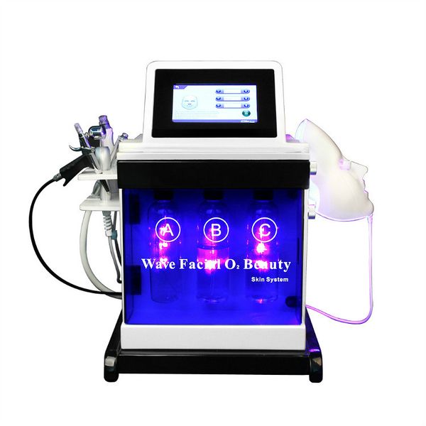 

2020 high 5 in 1 microcurrent dermabrasion skin machine facial peel treatment aqua microdermabrasion facial skin whitening beauty equipment