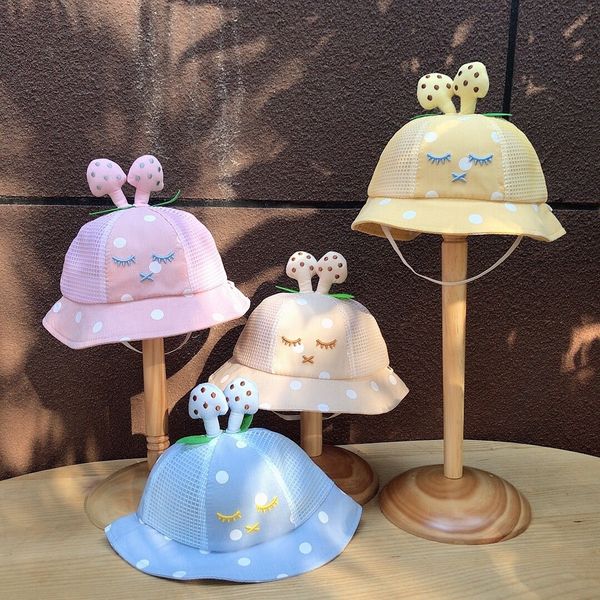 

children's children squinting mushroom fisherman net 52cm 52cm children's sun children squinting mushroom fisherman net hat sun ha, Blue;gray