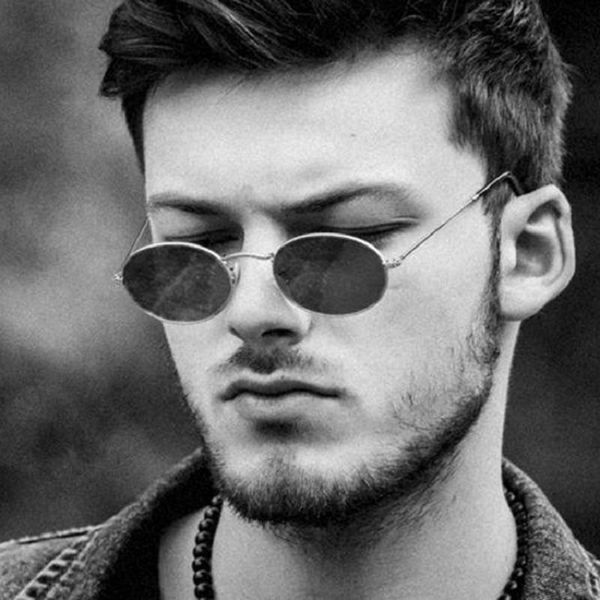 

small new trendy metal frame round steampunk sunglasses men fashion women vintage oval sun glasses female eyewear, White;black