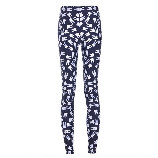 

printing cartoon teeth leggings lgs3595 digital pants digital tight pants printing cartoon teeth tight leggings lgs3595, Black;white