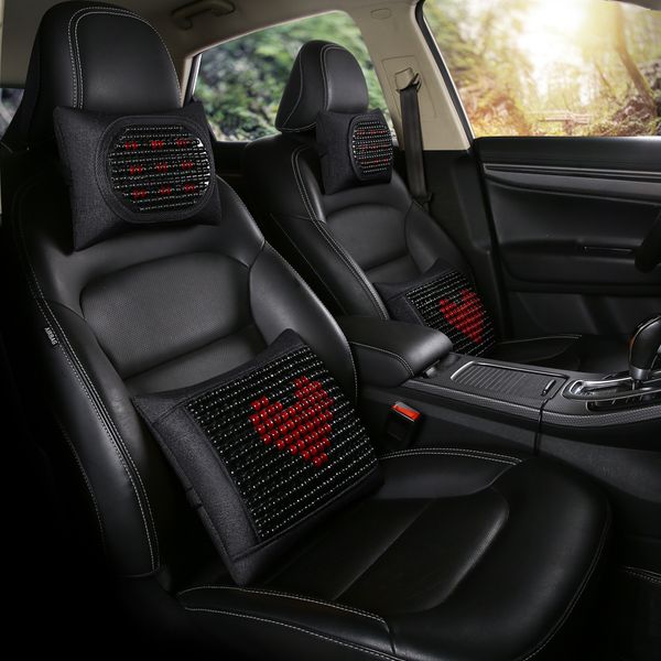 

seat cushions 2021 wooden beads car cushion cover back support lumbar supports for office home waist interior accessoreis